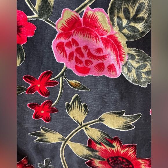 Vintage Maggie Sweet Sheer Lined Floral Petite Blouse Size 3X - Picture 5 of 10